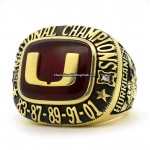 2001 Miami Hurricanes National Championship Fans Ring/Pendant(Premium)